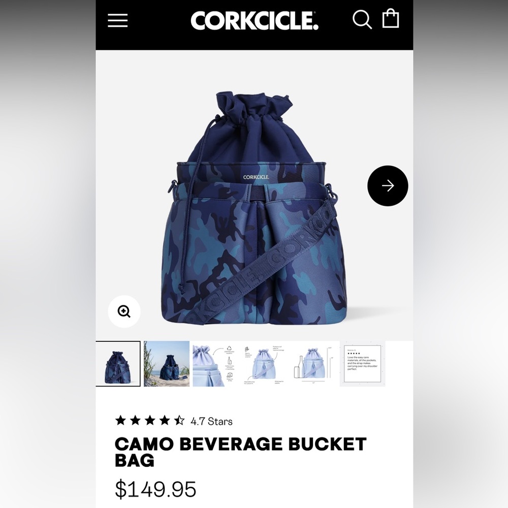 CORKCICLE BEVERAGE BUCKET Blue Camo